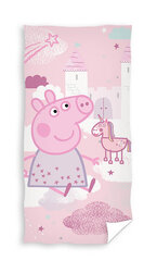 Carbotex vaikiškas rankšluostis Peppa Pig, 70 x 140 cm kaina ir informacija | Rankšluosčiai | pigu.lt