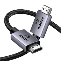 Ugreen HD171 35376 kabelis su HDMI 2.1 8K jungtimis, sertifikuotas 5 m – pilkas kaina ir informacija | Laidai telefonams | pigu.lt