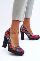 Leather Pumps On Heel Maciejka 02629-56 Multicolor 27237-21 цена и информация | Женские туфли | pigu.lt