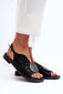 Women's Sandals With Decoration S.Barski KV-2775-49 Black 31633-21 цена и информация | Basutės moterims | pigu.lt