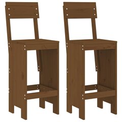 2-jų lauko baro taburečių komplektas , rudas kaina ir informacija | Lauko kėdės, foteliai, pufai | pigu.lt