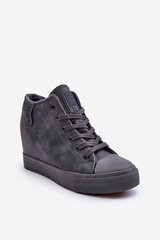 Women's Leather Sneakers On Platform Big Star MM274005 Grey kaina ir informacija | Kuprinės ir krepšiai | pigu.lt