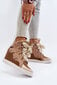 Women's Wedge Sneakers Beige Leoppa 29987-21 цена и информация | Sportiniai bateliai, kedai moterims | pigu.lt