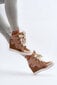 Women's Wedge Sneakers Beige Leoppa 29987-21 цена и информация | Sportiniai bateliai, kedai moterims | pigu.lt