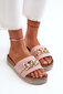 Women's Platform Slippers with Pink Ornament Vapireta 30711-21 kaina ir informacija | Šlepetės moterims | pigu.lt