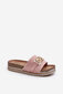 Women's Platform Slippers with Pink Ornament Vapireta 30711-21 kaina ir informacija | Šlepetės moterims | pigu.lt