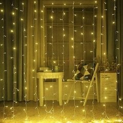 Led girlianda užuolaida 3x1.95m 240 LED , Šaltai balta цена и информация | Гирлянды | pigu.lt