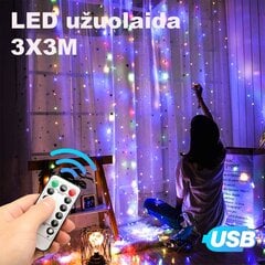 Užuolaida girlianda Usb led, spalvota цена и информация | Гирлянды | pigu.lt