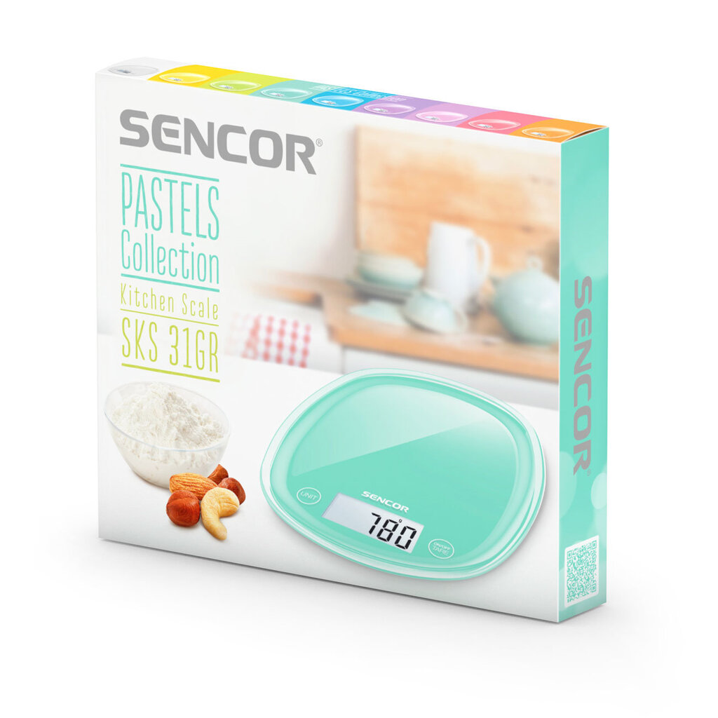 Sencor SKS 31GR Pastels kaina ir informacija | Svarstyklės (virtuvinės) | pigu.lt