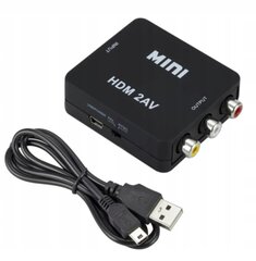 Adapteris HDMI AV RCA keitiklis CINCH 1080P KABEL kaina ir informacija | Adapteriai, USB šakotuvai | pigu.lt