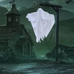 Kabantis vaiduoklis Helovino dekoracijos pakabukas baltas 1 kaina ir informacija | Dekoracijos šventėms | pigu.lt