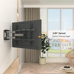 BONTEC Black Кронштейн для телевизора 32-84", макс. VESA 600 x 400 мм цена и информация | Кронштейны и крепления для телевизоров | pigu.lt