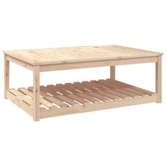 Sodo stalas, 121x82,5x45cm, pušies medienos masyvas kaina ir informacija | Lauko stalai, staliukai | pigu.lt