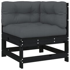 Lauko sofos dalis , juoda kaina ir informacija | Lauko kėdės, foteliai, pufai | pigu.lt