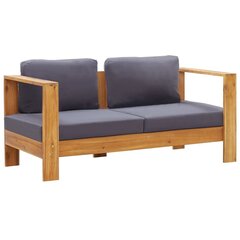 Sodo sofa-suoliukas su pagalvėmis, 140 cm цена и информация | Садовые скамейки | pigu.lt