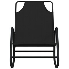 Supamas saulės gultas, juodas, plienas ir tekstilenas kaina ir informacija | Lauko kėdės, foteliai, pufai | pigu.lt