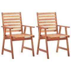 Садовые кресла, 2 шт., коричневые цена и информация | Садовые стулья, кресла, пуфы | pigu.lt