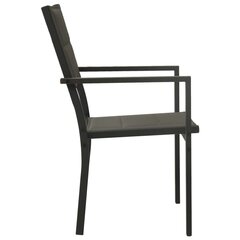 Sodo kėdės, 4 vnt., pilkos kaina ir informacija | Lauko kėdės, foteliai, pufai | pigu.lt
