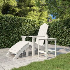 Sodo Adirondack staliukas, baltas, 38x38x46cm, HDPE kaina ir informacija | Lauko stalai, staliukai | pigu.lt