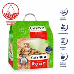 Cat's Best Dancing Natural Sawdust Cat Litter Original, 2x5л + наклейки 1шт цена и информация | Наполнители для кошачьих туалетов | pigu.lt