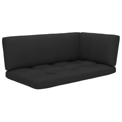 Dvivietė sofa iš palečių su pagalvėlėmis, ruda цена и информация | Садовые стулья, кресла, пуфы | pigu.lt