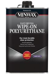 Medienos lakas rankiniam naudojimui, Minwax, Wipe-On Poly, 946ml, Satin kaina ir informacija | Lakai, skiedikliai | pigu.lt