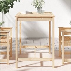 Sodo stalas, 121x82,5x110cm, pušies medienos masyvas kaina ir informacija | Lauko stalai, staliukai | pigu.lt