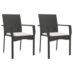 Sodo kėdės , 2vnt., juodos kaina ir informacija | Lauko kėdės, foteliai, pufai | pigu.lt