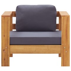 Sodo krėslas su pagalvėle, pilkas kaina ir informacija | Lauko kėdės, foteliai, pufai | pigu.lt