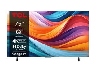 TCL T7B Series 75T7B televizorius 190,5 cm (75") 4K Ultra HD Smart TV „Wi-Fi“ Titanas 450 cd/m² kaina ir informacija | Televizoriai | pigu.lt