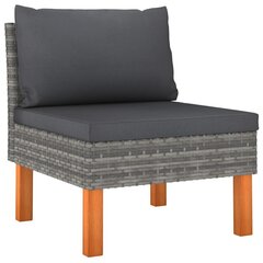 Vidurinė sofos dalis, poliratanas ir eukalipto masyvas, ruda kaina ir informacija | Lauko kėdės, foteliai, pufai | pigu.lt