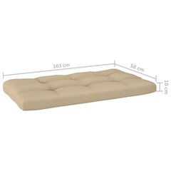 Dvivietė sofa iš palečių su pagalvėlėmis, ruda цена и информация | Садовые стулья, кресла, пуфы | pigu.lt