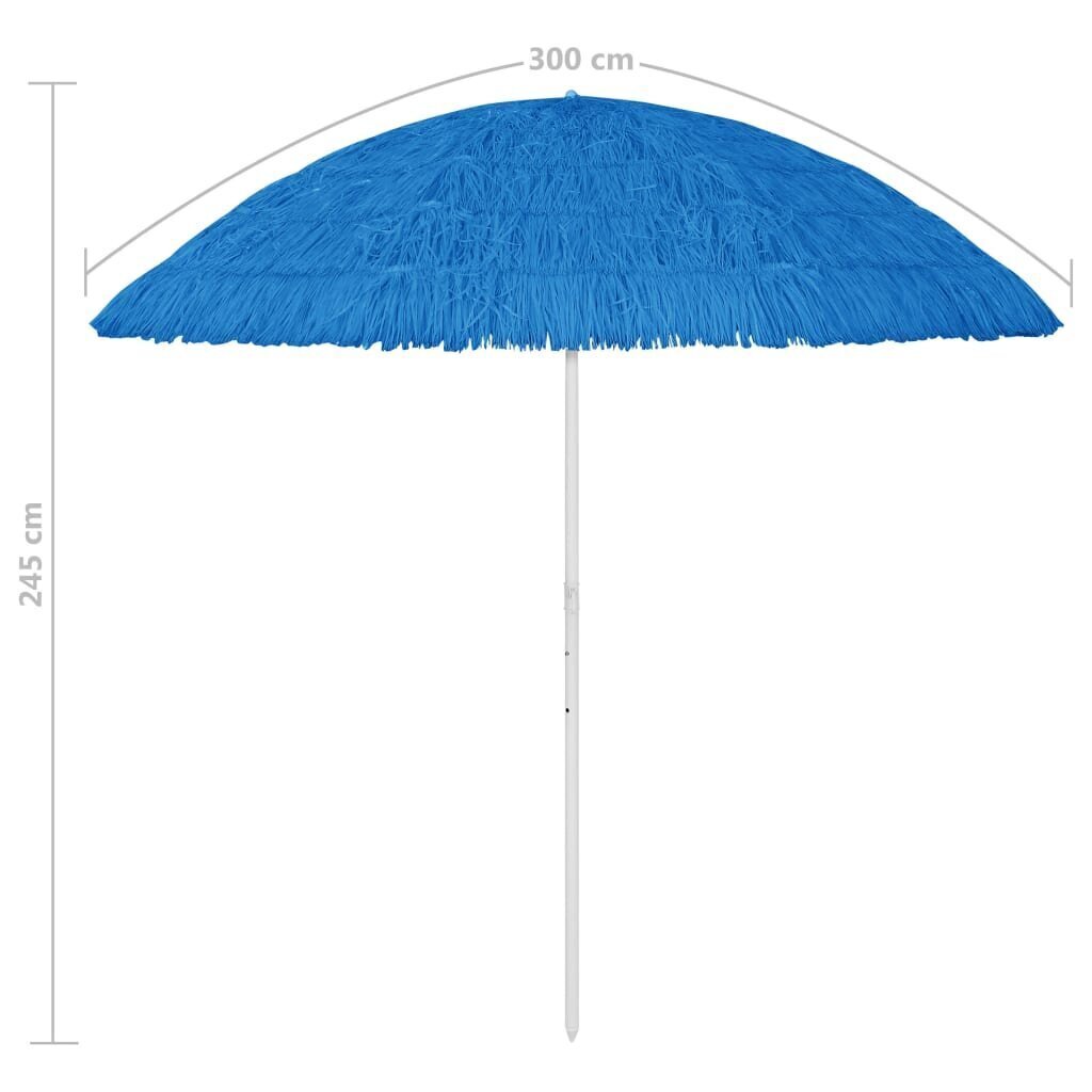 Paplūdimio skėtis, mėlynos spalvos, 300cm kaina ir informacija | Skėčiai, markizės, stovai | pigu.lt