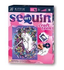 KITFIX DIY „Sequin Art Teen“ rinkinys „Vienaragis“ kaina ir informacija | Smėlio dėžės, smėlis | pigu.lt