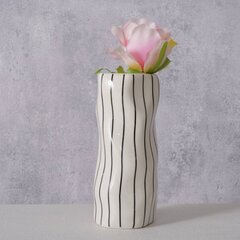 Ceramicinis dryžuotas LINEA vazas, 15 cm kaina ir informacija | Gertuvės | pigu.lt