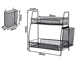 Virtuvės organizatorius su dviejomis lentinėlėmis kaina ir informacija | Virtuvės įrankiai | pigu.lt
