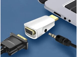 HDMI - VGA adapteris kaina ir informacija | Adapteriai, USB šakotuvai | pigu.lt
