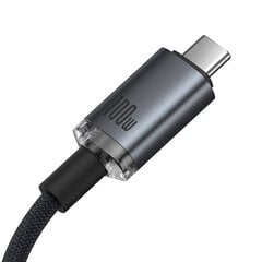 Baseus Crystal Shine Series Data Cable USB-C - USB-C 100W 1,5m Black kaina ir informacija | Laidai telefonams | pigu.lt