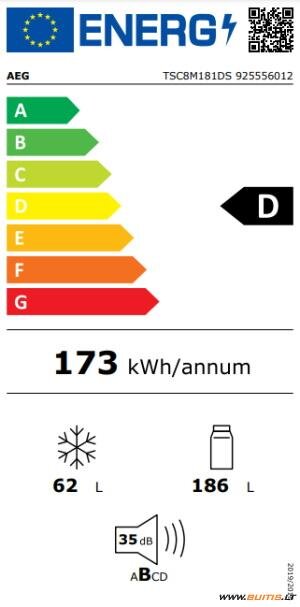 AEG TSC8M181DC kaina ir informacija | Šaldytuvai | pigu.lt