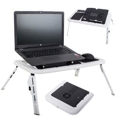 Sulankstomas kompiuterio staliukas , baltas kaina ir informacija | Kompiuteriniai, rašomieji stalai | pigu.lt