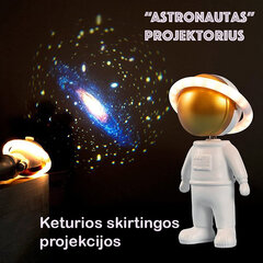 Naktinis projektorius "Astronautas" StoreGD kaina ir informacija | Elektros jungikliai, rozetės | pigu.lt