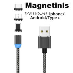 Magnetinis USB įkrovimo laidas 3in1 StoreGD kaina ir informacija | Mobilieji telefonai | pigu.lt