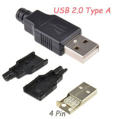 Паяная розетка USB Type-A 2.0, 4-контактный штекер StoreGD цена и информация | Ноутбуки | pigu.lt