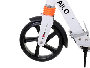 Складной городской самокат GIMMIK AILO, колеса 200 мм, амортизатор, передний задний, белый ProLine цена и информация | Велосипеды | pigu.lt