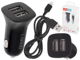 ProLine Dvigubas USB + "Lightning" automobilinis įkroviklis AutoHaven kaina ir informacija | Auto reikmenys | pigu.lt