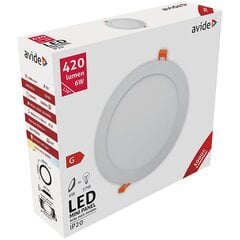 Avide LED lubinis šviestuvas 6W 3000K Ø120mm apvalus kaina ir informacija | Įmontuojami šviestuvai, LED panelės | pigu.lt