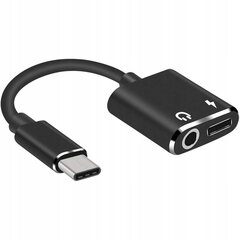 CO2 ADAPTERIS USB-C MINI JACK 3,5 MM ADAPTERIO PAPILDOMAS KABELIS SAMSUNG APPLE SU DAC kaina ir informacija | Adapteriai, USB šakotuvai | pigu.lt