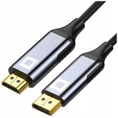 CO2 DISPLAYPORT HDMI 2.0 KABELIS DP - HDMI FHD 240HZ 4K 60HZ HDR 3M kaina ir informacija | Priedai vaizdo kameroms | pigu.lt