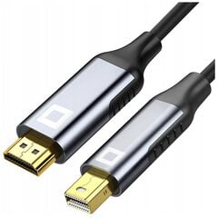 CO2 MINI DISPLAYPORT HDMI 2.0 KABELIS MINI DP HD 240HZ 4K 60HZ HDR 1M kaina ir informacija | Priedai vaizdo kameroms | pigu.lt