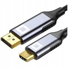 CO2 KABELIS USB-C EKRANO PRIEVADO ADAPTERIO KONCENTRATORIUS USB C TIPO DP 8K 60HZ 2M kaina ir informacija | Priedai vaizdo kameroms | pigu.lt